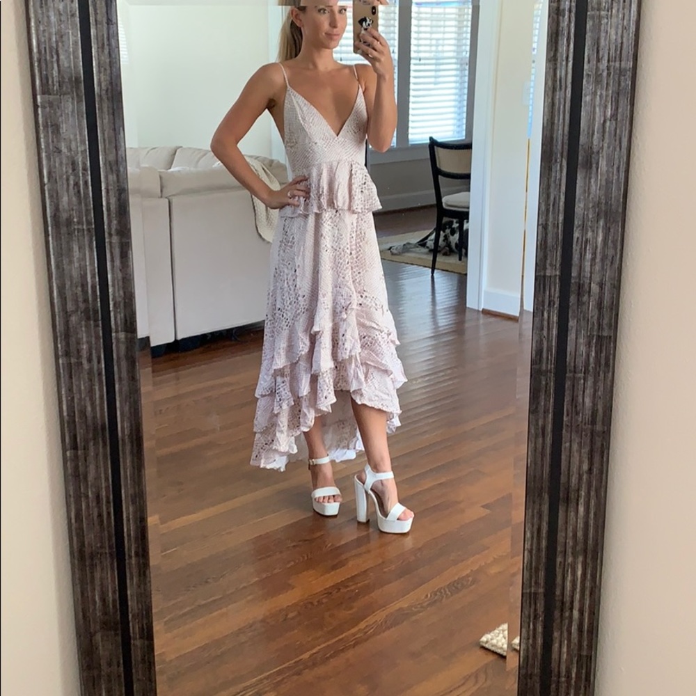 Georgia pebble high low dress